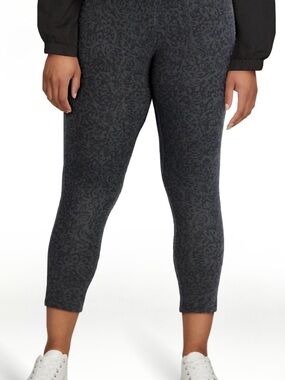 Paisley Black Soot Leggings Terra & Sky Womens 1X 16W/18W NEW!!!